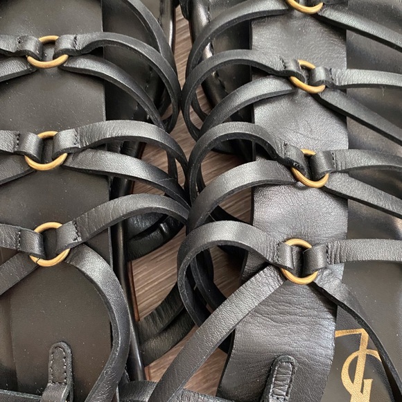 Yves Saint Laurent black strappy sandal size 37.5 - Picture 6 of 15